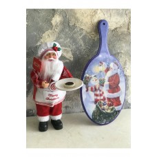 Aşçı Noel Baba 32 cm ve Ahşap Epoksi Supla